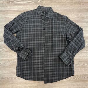 HUGO Boss Black Flanel Cotton Checked Regular Fit shirts sz XL